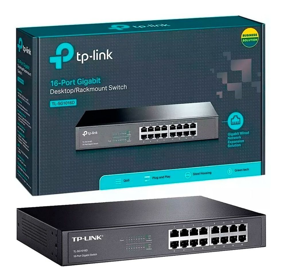 SWITCH TP-LINK 16 PORT 10/100/1000 GBps